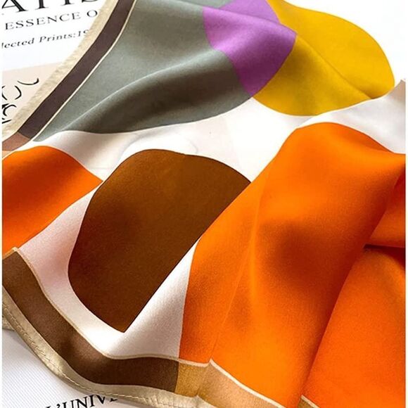 Circles Mulberry Silk Neck Scarf main image 5